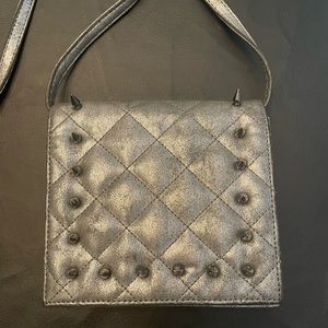 BCBG Silver Metallic Studded Purse *NEW*